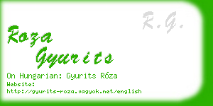 roza gyurits business card